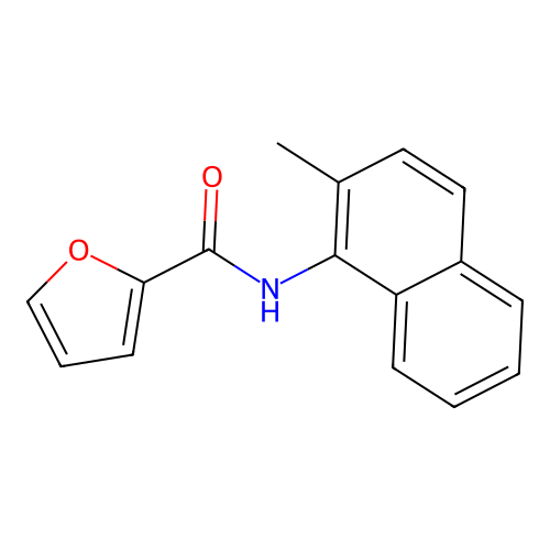 N-(2-methyl-1-naphthyl)-2-furamide structure