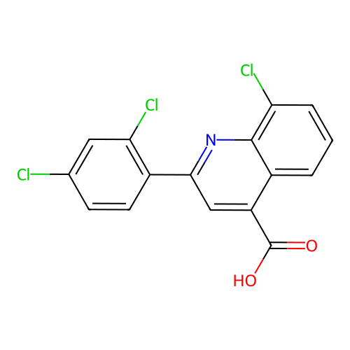 8-Chloro-2-(2,4-dichlorophenyl)quinoline-4-carboxylic acid structure