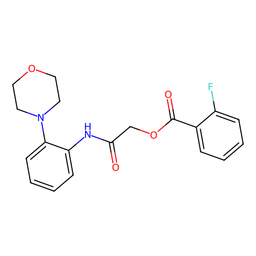 2-[[2-(4-Morpholinyl)phenyl]amino]-2-oxoethyl 2-fluorobenzoate structure