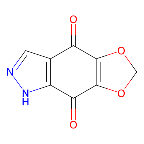 1H-[1,3]dioxolo[4,5-f]indazole-4,8-dione structure