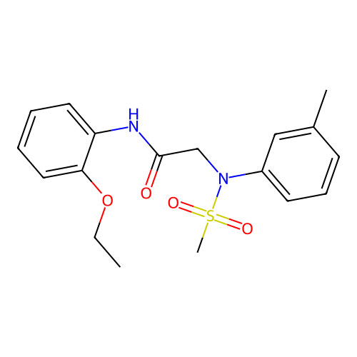 N-(2-ethoxyphenyl)-2-(3-methyl-N-methylsulfonylanilino)acetamide structure