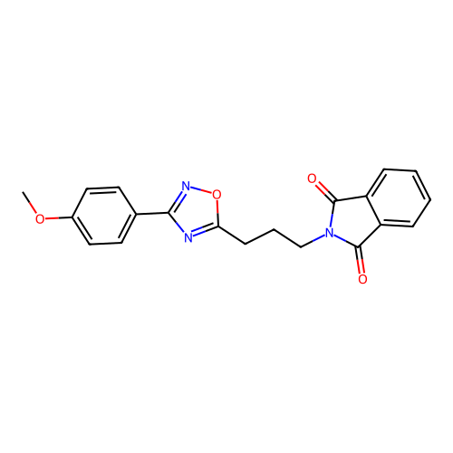 2-(3-(3-(4-Methoxyphenyl)-1,2,4-oxadiazol-5-yl)propyl)isoindoline-1,3-dione structure