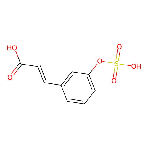 (E)-3-(3-sulfooxyphenyl)prop-2-enoic Acid structure