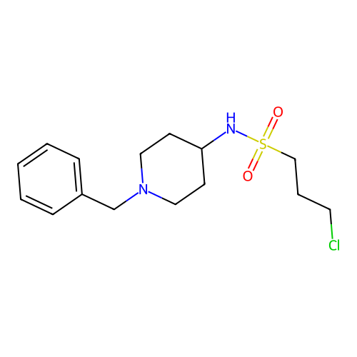 N-(1-benzyl-4-piperidinyl)-3-chloro-1-propanesulfonamide structure
