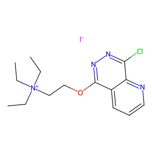 2-((8-Chloropyrido(2,3-d)pyridazin-5-yl)oxy)-N,N,N-triethylethanaminium iodide structure