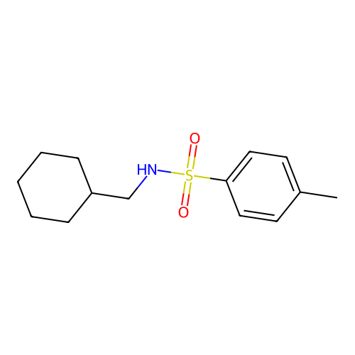 N-(cyclohexylmethyl)-4-methylbenzenesulfonamide structure