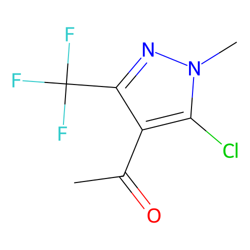1-[5-Chloro-1-methyl-3-(trifluoromethyl)-1H-pyrazol-4-yl]-1-ethanone structure