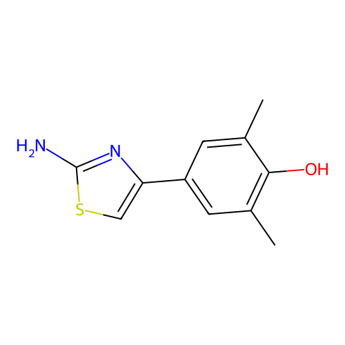 4-(2-Amino-1,3-thiazol-4-yl)-2,6-dimethylphenol structure