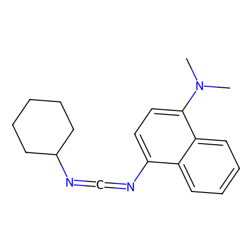 N-CYCLOHEXYL-N'-(4-(DIMETHYLAMINO) NAPHTHYL)CARBODIIMIDE structure