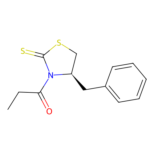 (R)-3-(1-Oxopropyl)-4-benzyl-1,3-thiazolidine-2-thione structure