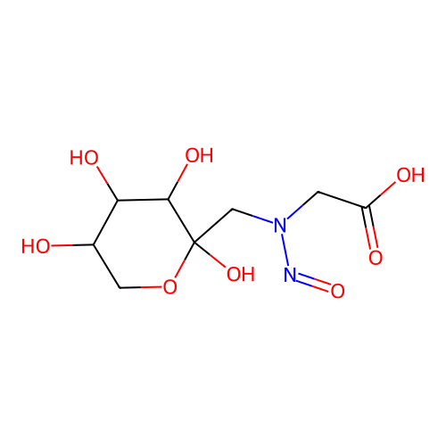 alpha-N-Nitroso-D-fructose-L-glycine structure