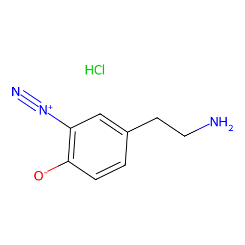 3-Diazotyramine hydrochloride structure
