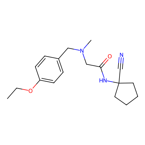 N-(1-Cyanocyclopentyl)-2-((4-ethoxybenzyl)(methyl)amino)acetamide structure