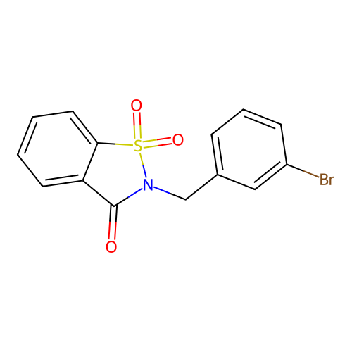 2-[(3-Bromophenyl)methyl]-2,3-dihydro-1lambda6,2-benzothiazole-1,1,3-trione structure