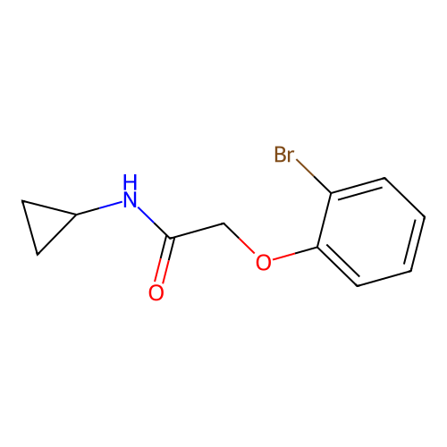 2-(2-bromophenoxy)-N-cyclopropylacetamide structure