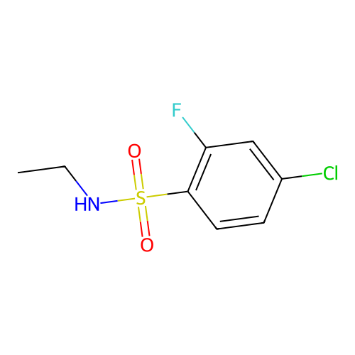 4-chloro-N-ethyl-2-fluorobenzenesulfonamide structure