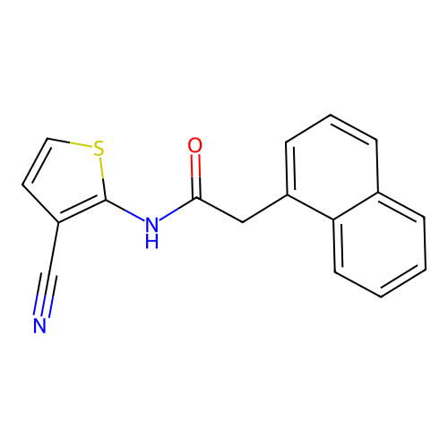N-(3-cyanothiophen-2-yl)-2-(naphthalen-1-yl)acetamide structure