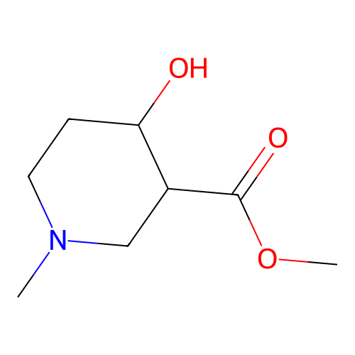 N-Methyl-3-carbomethoxy-4-hydroxypiperidine structure