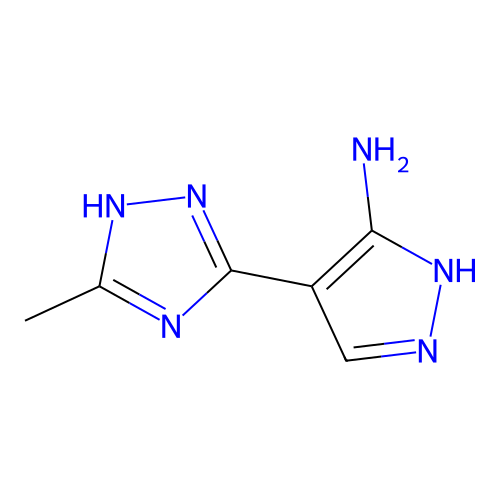 4-(5-methyl-1H-1,2,4-triazol-3-yl)-1H-pyrazol-5-amine structure