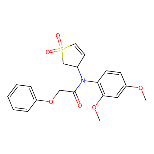 N-(2,4-dimethoxyphenyl)-N-(1,1-dioxido-2,3-dihydrothien-3-yl)-2-phenoxyacetamide structure