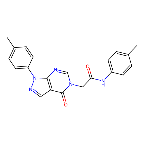 2-(4-oxo-1-(p-tolyl)-1H-pyrazolo[3,4-d]pyrimidin-5(4H)-yl)-N-(p-tolyl)acetamide structure