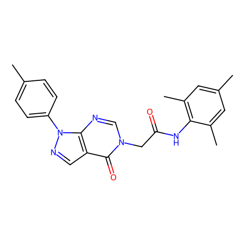 N-mesityl-2-(4-oxo-1-(p-tolyl)-1H-pyrazolo[3,4-d]pyrimidin-5(4H)-yl)acetamide structure