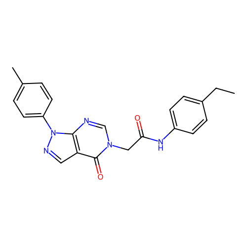 N-(4-ethylphenyl)-2-(4-oxo-1-(p-tolyl)-1H-pyrazolo[3,4-d]pyrimidin-5(4H)-yl)acetamide structure