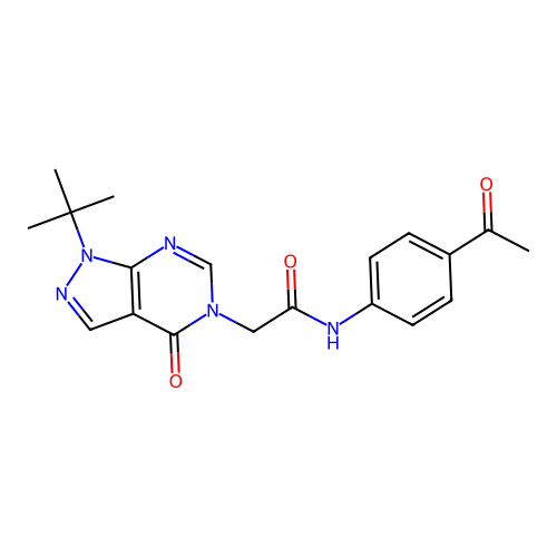N-(4-acetylphenyl)-2-(1-(tert-butyl)-4-oxo-1H-pyrazolo[3,4-d]pyrimidin-5(4H)-yl)acetamide structure