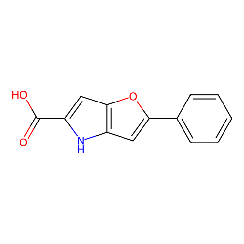 2-Phenyl-4H-furo[3,2-b]pyrrole-5-carboxylic acid structure