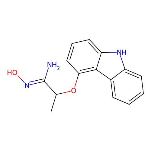 Propanimidamide, 2-(9H-carbazol-4-yloxy)-N-hydroxy- structure