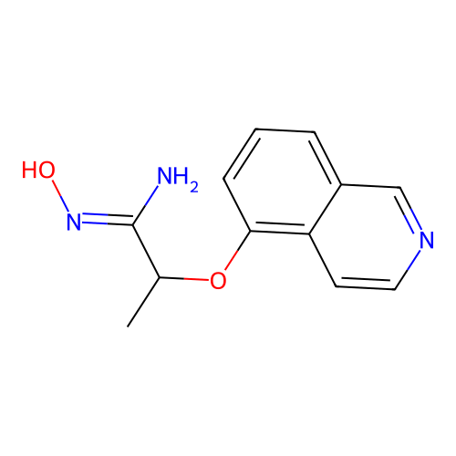 N'-hydroxy-2-isoquinolin-5-yloxypropanimidamide structure