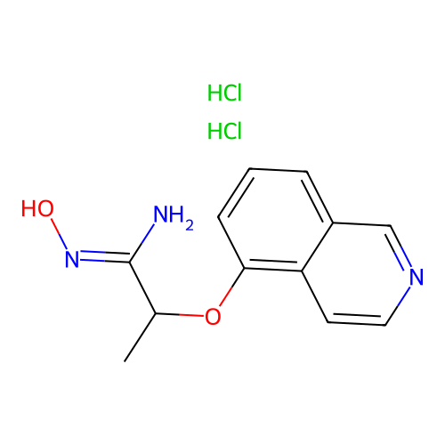 N-Hydroxy-2-[(isoquinolin-5-yl)oxy]propanimidamide--hydrogen chloride (1/2) structure