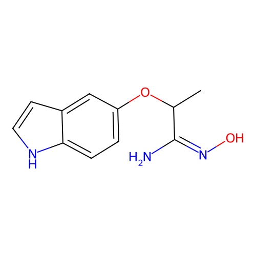 Propanimidamide, N-hydroxy-2-(1H-indol-5-yloxy)- structure