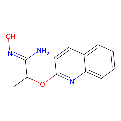 N-Hydroxy-2-[(quinolin-2-yl)oxy]propanimidamide structure