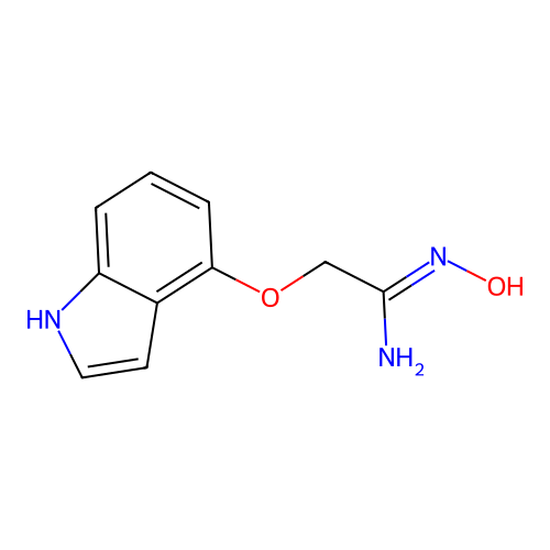 Ethanimidamide, N-hydroxy-2-(1H-indol-4-yloxy)- structure