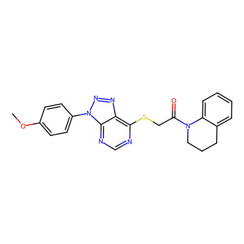 1-(3,4-dihydroquinolin-1(2H)-yl)-2-((3-(4-methoxyphenyl)-3H-[1,2,3]triazolo[4,5-d]pyrimidin-7-yl)thio)ethanone structure