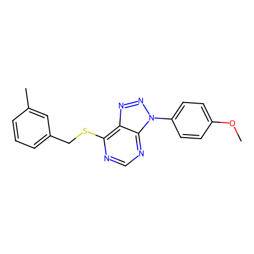 3-(4-Methoxyphenyl)-7-[(3-methylphenyl)methylsulfanyl]triazolo[4,5-d]pyrimidine structure