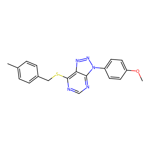 3-(4-Methoxyphenyl)-7-[(4-methylphenyl)methylsulfanyl]triazolo[4,5-d]pyrimidine structure