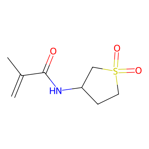 N-(1,1-dioxothiolan-3-yl)-2-methylprop-2-enamide structure