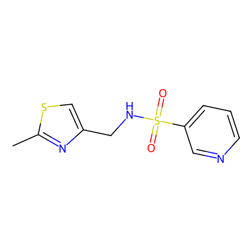 N-[(2-methyl-1,3-thiazol-4-yl)methyl]pyridine-3-sulfonamide structure