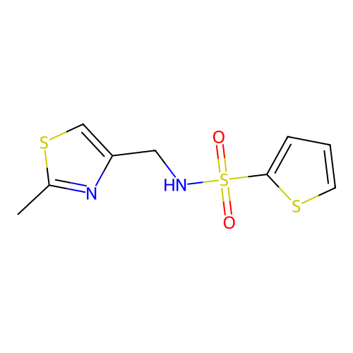 N-[(2-methyl-1,3-thiazol-4-yl)methyl]thiophene-2-sulfonamide structure
