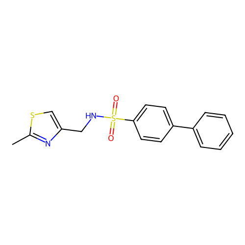 N-((2-methylthiazol-4-yl)methyl)-[1,1'-biphenyl]-4-sulfonamide structure