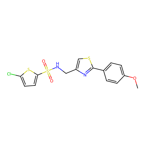 5-chloro-N-((2-(4-methoxyphenyl)thiazol-4-yl)methyl)thiophene-2-sulfonamide structure