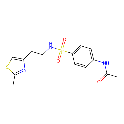 N-(4-(N-(2-(2-methylthiazol-4-yl)ethyl)sulfamoyl)phenyl)acetamide structure