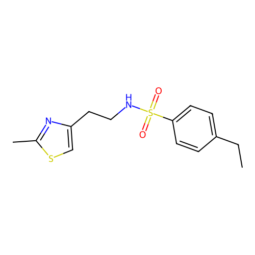 4-ethyl-N-(2-(2-methylthiazol-4-yl)ethyl)benzenesulfonamide structure