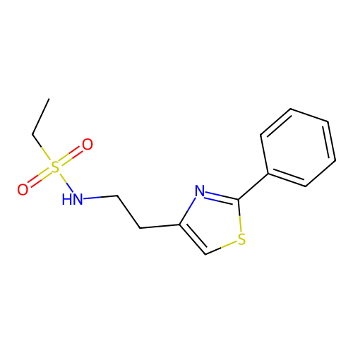 N-[2-(2-phenyl-1,3-thiazol-4-yl)ethyl]ethanesulfonamide structure