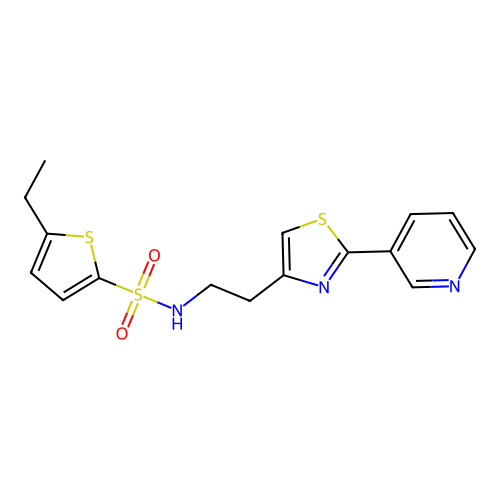 5-ethyl-N-(2-(2-(pyridin-3-yl)thiazol-4-yl)ethyl)thiophene-2-sulfonamide structure