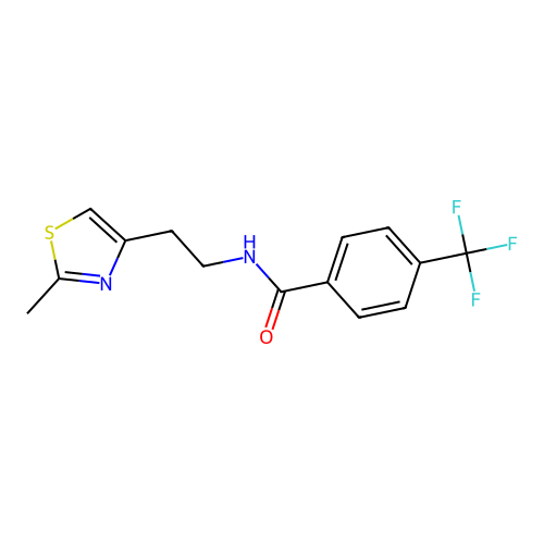 N-[2-(2-methyl-1,3-thiazol-4-yl)ethyl]-4-(trifluoromethyl)benzamide structure
