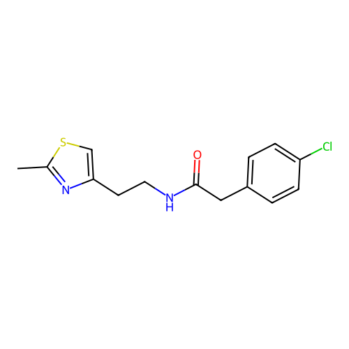 2-(4-chlorophenyl)-N-(2-(2-methylthiazol-4-yl)ethyl)acetamide structure