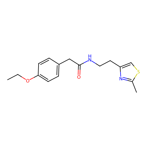 2-(4-ethoxyphenyl)-N-[2-(2-methyl-1,3-thiazol-4-yl)ethyl]acetamide structure